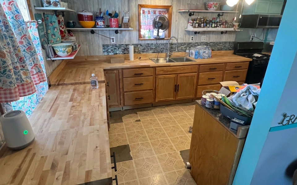 kitchen portion of the house